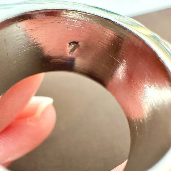 DIOR RING Trotter maroon red and silver. Excellent! U.S. size 6.625 (6 5/8) - Picture 7 of 9